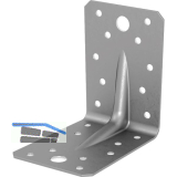 GH Winkelverbinder 65/90 mit Steg / 90x90x65x1,5 - Stahl fvz Greenline