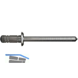 GESIPA Blindniete G-Bulb Flachrundkopf 6,4x 13 Stahl verzinkt mit Stahldorn