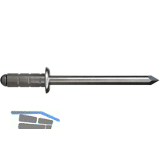GESIPA Poly Grip Mehrbereichsniete Flachrundkopf 4.8x30 Aluminium mit A2-Dorn
