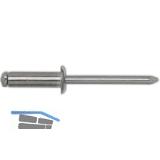 GESIPA Blindniete Flachrundkopf 3.0x 8 Aluminium mit Edelstahldorn