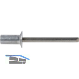 Dichtniete Senkkopf 4.8x 11 Aluminium mit Edelstahldorn