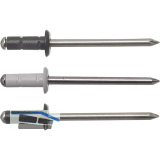Mehrbereichsniete FRK 4.0x 9.5 Aluminium mit Edelstahldorn RAL7016 anthrazit