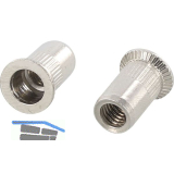 Blindnietmutter Senkkopf ger�ndelt Rundschaft offen M 4x11.5 Edelstahl