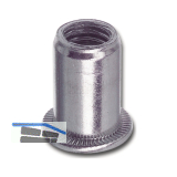 Feingewinde Blindnietmutter Flachkopf M10x1x21 Stahl verzinkt / SB-20