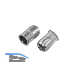 Mikromutter ger�ndelt Rundschaft offen M 5 RC/ROKS 3.5 Edelstahl