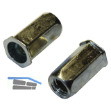 Mikromutter Vollsechskant offen M 6x16.0 Stahl verzinkt