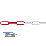D�RNER + HELMER Absperrkette Kunststoff rot-wei� Materialst�rke 6 mm 1 Bund=25 m