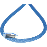 Kunststoffleine / Seil spiralgeflochten blau � 14 mm Rollenl�nge 80 m