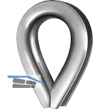 Drahtseilkausche EN 13411-1 Seil � 8 mm - Stahl feuerverzinkt