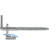 Gerader Schraubhaken f�r Holzgewinde 4.4x68 verzinkt-blau
