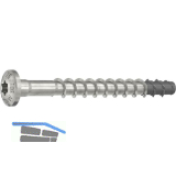 HECO-MMS plus P Halbrundkopf 7.5x 95 Edelstahl A4 Multi-Monti Schraubanker