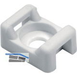Befestigungssockel f�r Kabelbinder 5 mm zum Schrauben und Nieten