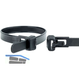WKK Kabelbinder 7.6x370 schwarz Polyamid 6.6 - wiederl�sbar
