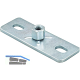 FISCHER GPL M10 Grundplatte verzinkt-blau mit Langl�cher