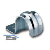 Befestigungsschelle halb 28 mm verzinkt mit einem Befestigungsloch