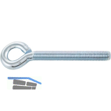 Ringschraube mit metrischem Gewinde M 6x50 verzinkt-blau