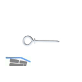 Ringschraube mit Holzgewinde gerade 4,4x 60 wei�-beschichtet mit Beffe