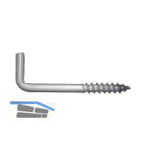 Schraubhaken mit Holzgewinde 4,8x50 Stahl verzinkt-blau