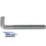 Schraubhaken mit metrischem Gewinde M 6x60 verzinkt-blau