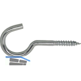 W�scheleinenhaken mit Holzgewinde 5.5x 50 verzinkt-blau