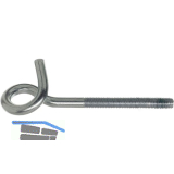 Deckenhaken mit metrischem Gewinde M10x140 verzinkt-blau