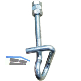Sicherheitsschaukelhaken metrisches Gewinde M12x160 verzinkt-blau - T�V-gepr�ft