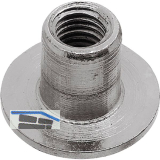 H�lsenmutter Flachkopf M 6x15 Stahl vernickelt