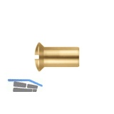 H�lsenmutter Linsensenkkopf M 6x 16 Messing blank mit Schlitz