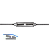 DIN1480 M20 Spannschloss mit 2 Anschwei�enden, K�rper verzinkt