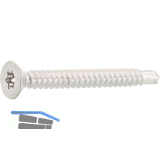 DIN7504O 4.8x 38 Torx25 Edelstahl A2 Senkkopf-Bohrschraube