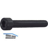 ISO4762 M 4x 25 Edelstahl A4 Zylinderschraube mit Innensechskant schwarz