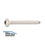 ISO14585 3.9x 22 Torx15 Edelstahl A4 Linsen-Blechschraube ~DIN7981C