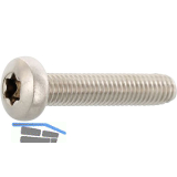 DIN7500PE (CT) Torx 10 M 3x 6 Edelstahl A2 gewindefurchende Linsenschraube