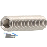 ISO4029/DIN916 21H M 3x 16 Edelstahl A2 Gewindestift mit Ringschneide und ISK