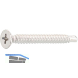 DIN7504O 4.2x 50 Phillips-KS Edelstahl A2 Senkkopf-Bohrschraube ~ISO15482