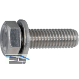 DIN933 Z1 M 5x 12 Edelstahl A2 Sechskantschraube ohne Schaft + Scheibe