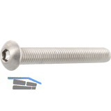 ISO7380-1 M 6x 45 Edelstahl A2-070 Linsenschraube mit Innensechskant