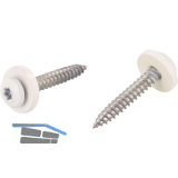 Kopflackierte Fensterbankschraube 3.9x25 Torx 15 Edelstahl A2 / RAL9016