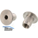 H�lsenmutter Flachkopf M10x18 Edelstahl 1.4305