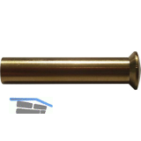 H�lsenmutter Linsenkopf mit Schlitz M4 x 25 Messing blank