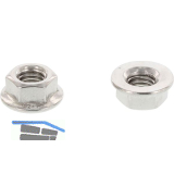 DIN6923 M 8 Edelstahl A2 Sechskantmutter mit Flansch