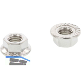 DIN6923 M10 Edelstahl A4-80 Sechskant-Sperrzahnmutter mit Flansch