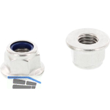 DIN6926 M 5 Edelstahl A2 Sechskantmutter mit Flansch und Polyamideinlage