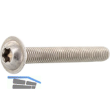 ISO7380-2 M 6x 90 TX30 Edelstahl A2 Linsenschraube Innensechsrund, Vollgewinde