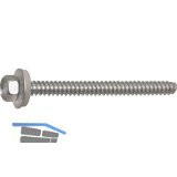 Fassadenbauschraube stumpf 6.3x 32 verzinkt mit Neoprendichtscheibe � 16 mm
