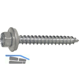 Fassadenbauschraube spitz 6.5x 19 verzinkt mit Neoprendichtscheibe � 16 mm