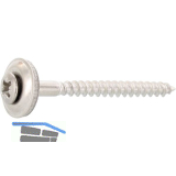 Spenglerschraube 4.5x100 Pozidriv 2 Edelstahl A2 mit Dichtscheibe � 15mm vormont