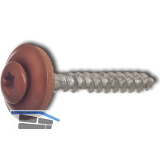 Spenglerschraube 4.5x 45 TX20 Edelstahl A2 Kopf beschichtet RAL8004 kupferbraun