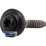 Spenglerschraube 4.5x 25 TX20 Edelstahl A2 Kopf beschichtet RAL8019 graubraun
