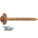 Spenglerschraube 4.5x 35 TX20 Edelstahl A2 verkupfert mit Dichtscheibe � 15mm